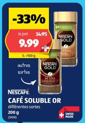 NESCAFÉ GOLD CAFÉ SOLUBLE OR