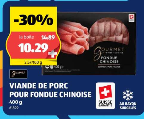 VIANDE DE PORC POUR FONDUE CHINOISE