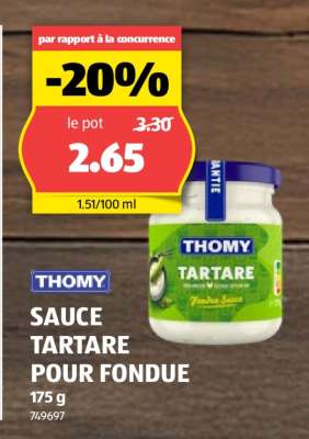 THOMY SAUCE TARTARE POUR FONDUE
