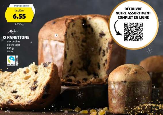 Panettone aux pépites de chocolat