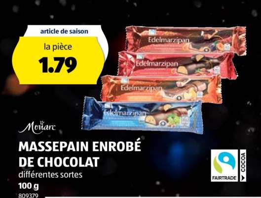 MASSEPAIN ENROBÉ DE CHOCOLAT