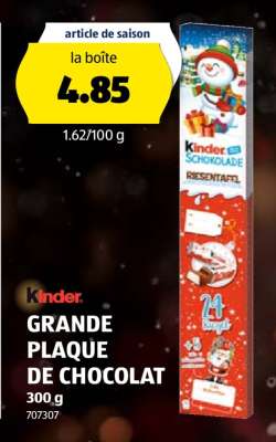 Kinder Grande Plaque de Chocolat
