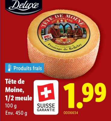 Tête de Moine, 1/2 meule