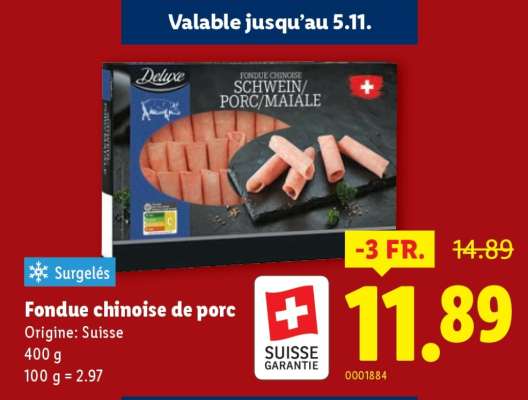 Fondue chinoise de porc