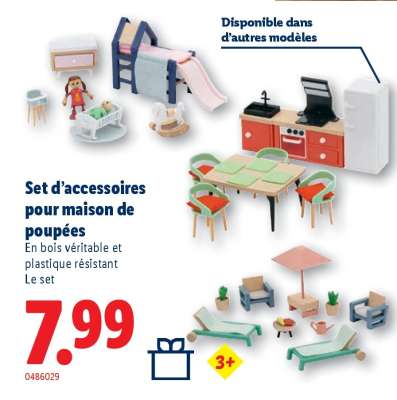 Set d’accessoires pour maison de poupées