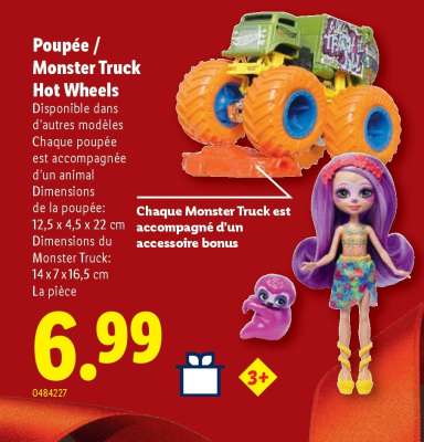 Poupée / Monster Truck Hot Wheels