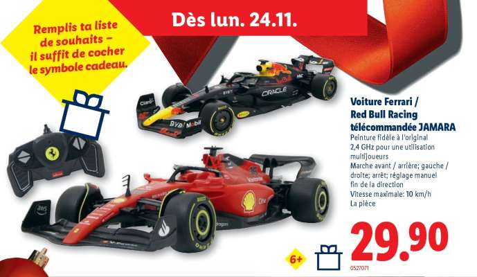 Voiture Ferrari / Red Bull Racing télécommandée JAMARA