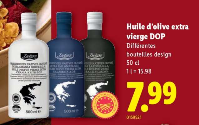 Huile d’olive extra vierge DOP