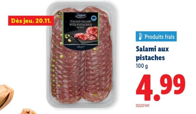 Salami aux pistaches
