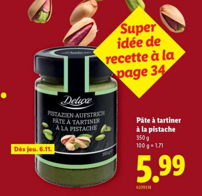 Pâte à tartiner à la pistache