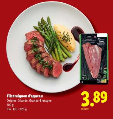 Filet mignon d’agneau