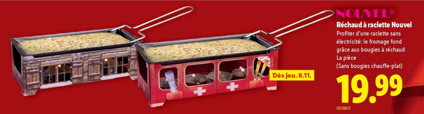 Réchaud à raclette Nouvel