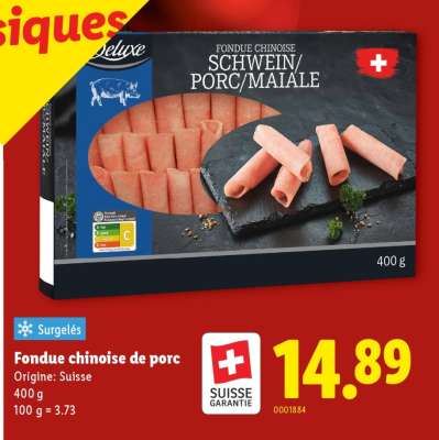Fondue chinoise de porc