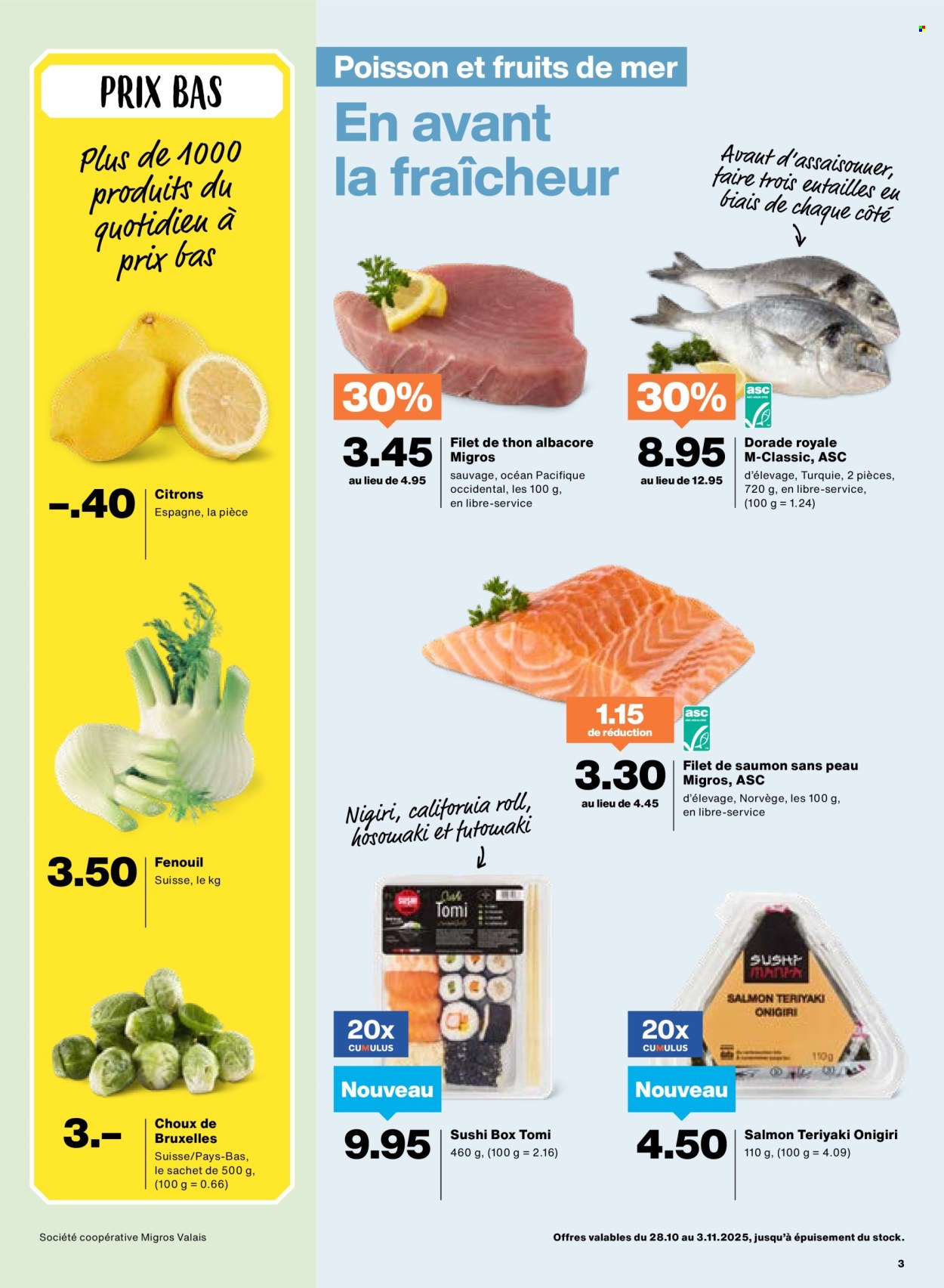 Catalogue Migros - 28.10.2025 - 3.11.2025. Page 3. Page 3