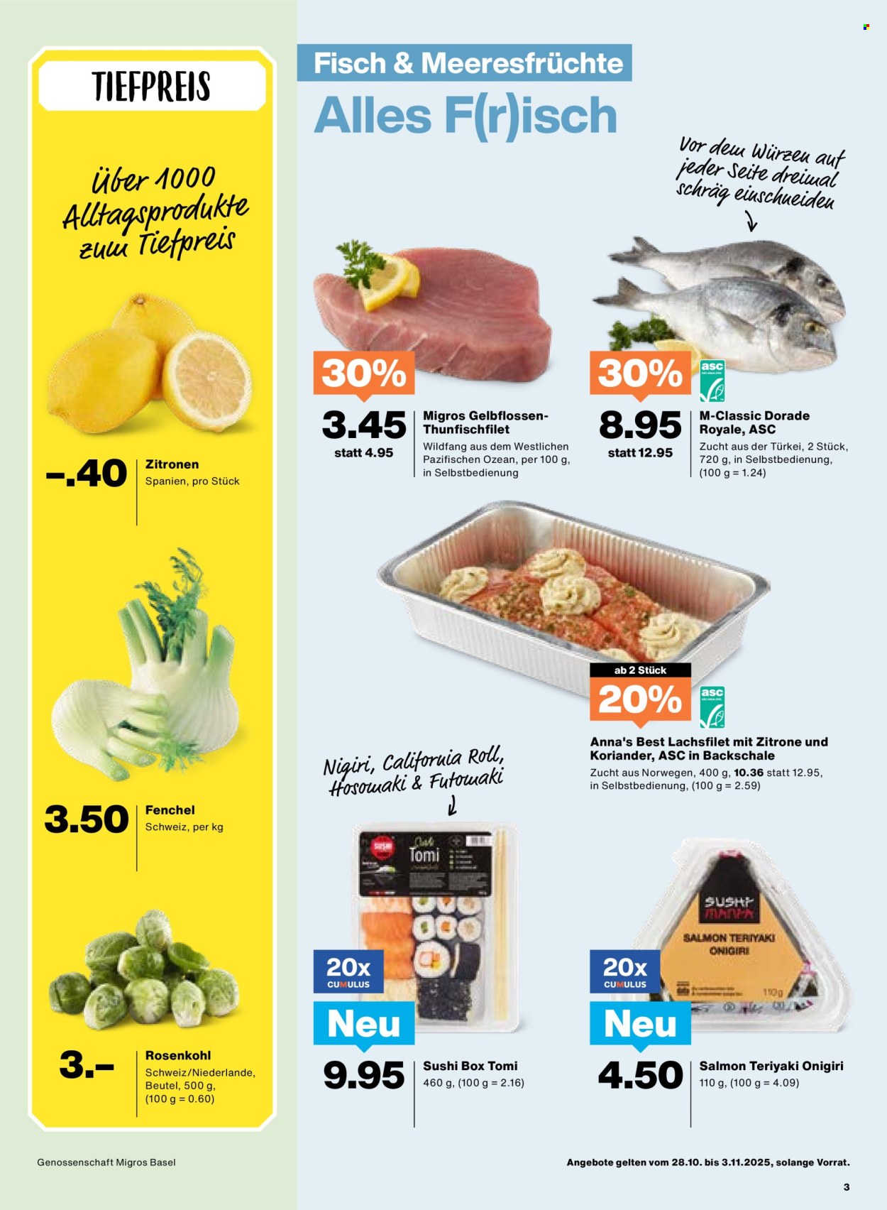 Catalogue Migros - 28.10.2025 - 3.11.2025. Page 3. Page 3