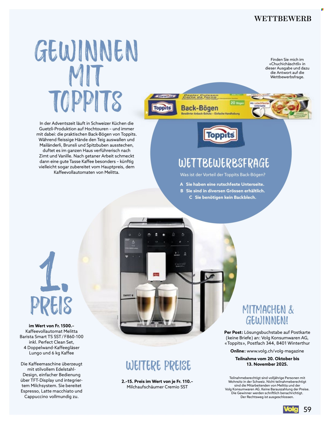 Catalogue Volg - 1.11.2025 - 30.11.2025. Page 59. Page 59