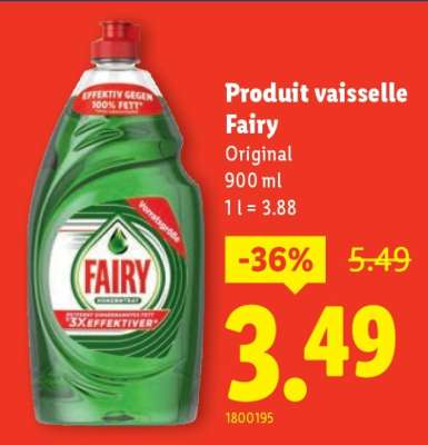 Produit vaisselle Fairy
