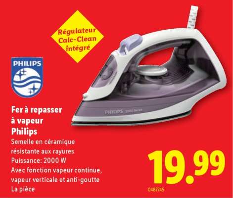 Fer à repasser à vapeur Philips