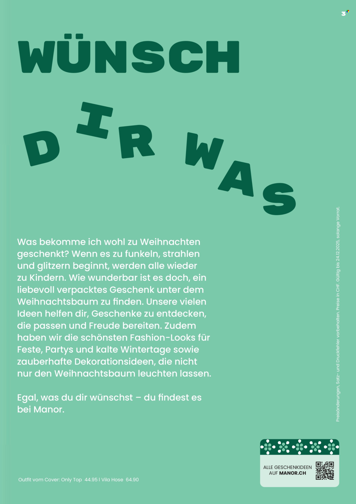 Catalogue Manor - 6.11.2025 - 24.12.2025. Page 3. Page 3