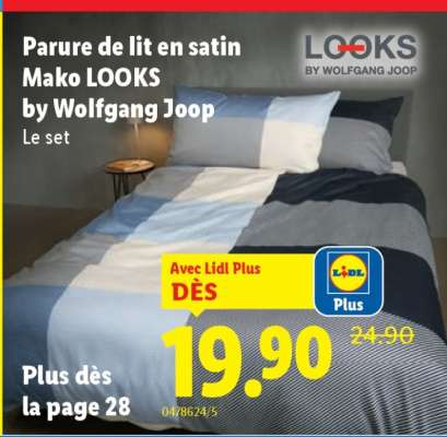 Parure de lit en satin Mako LOOKS by Wolfgang Joop