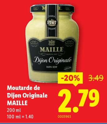Moutarde de Dijon Originale MAILLE
