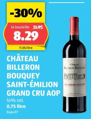 CHÂTEAU BILLERON BOUQUEY SAINT-ÉMILION GRAND CRU AOP