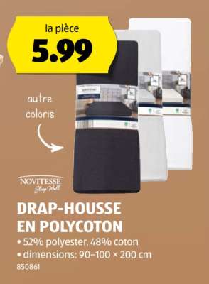 DRAP-HOUSSE EN POLYCOTON