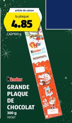 Kinder Grande Plaque de Chocolat