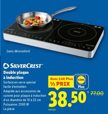 SilverCrest Double plaque à induction