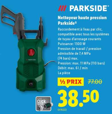 Nettoyeur haute pression Parkside