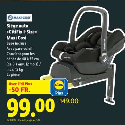 Siège auto «CitiFix I-Size» Maxi Cosi