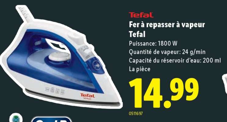 Fer à repasser à vapeur Tefal