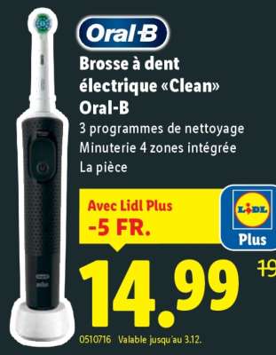 Oral-B Brosse à dent électrique «Clean»