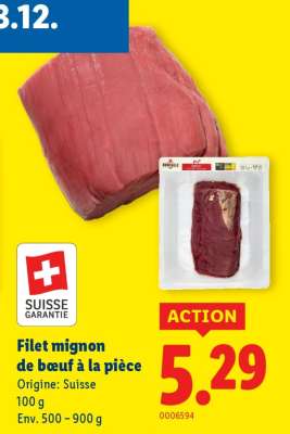 Filet mignon de bœuf à la pièce