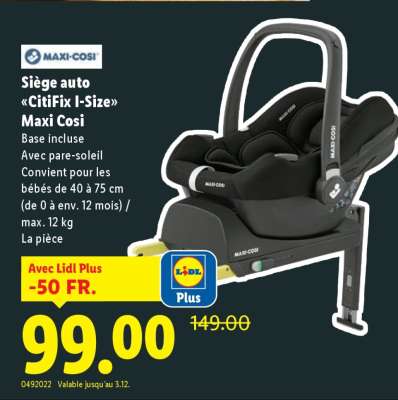 Siège auto «CitiFix I-Size» Maxi Cosi