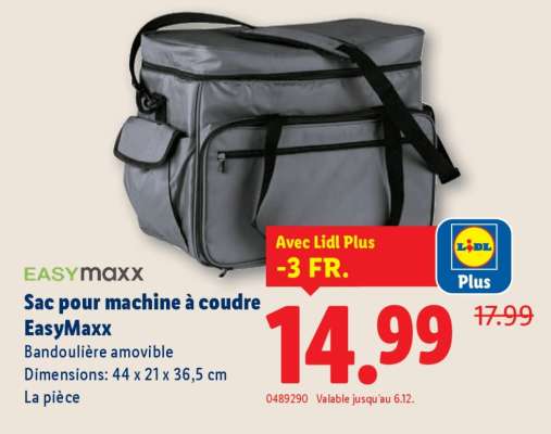 Sac pour machine à coudre EasyMaxx