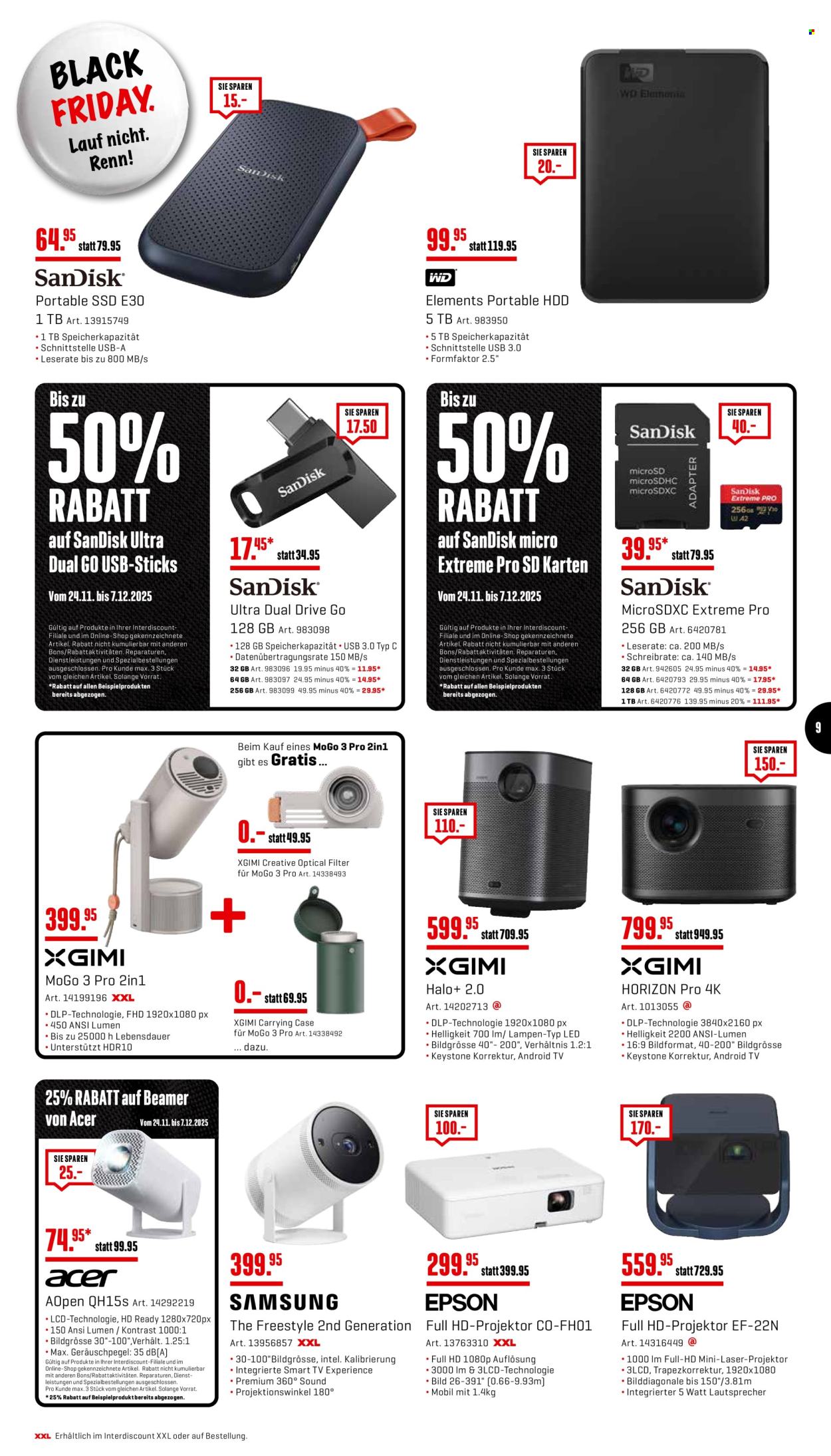 Catalogue Interdiscount - 24.11.2025 - 30.11.2025. Page 9. Page 9