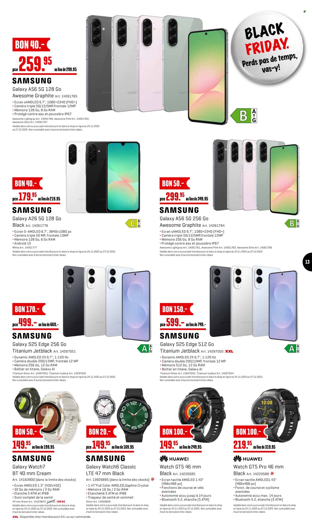 Catalogue Interdiscount - 24.11.2025 - 30.11.2025. Page 13. Page 13