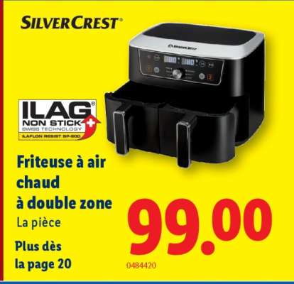 SilverCrest Friteuse à air chaud à double zone
