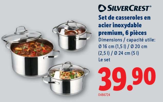 SilverCrest Set de casseroles