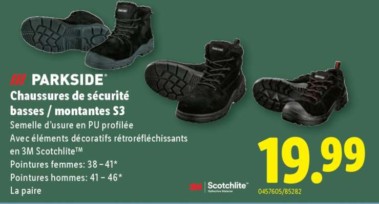 Chaussures de sécurité basses / montantes S3
