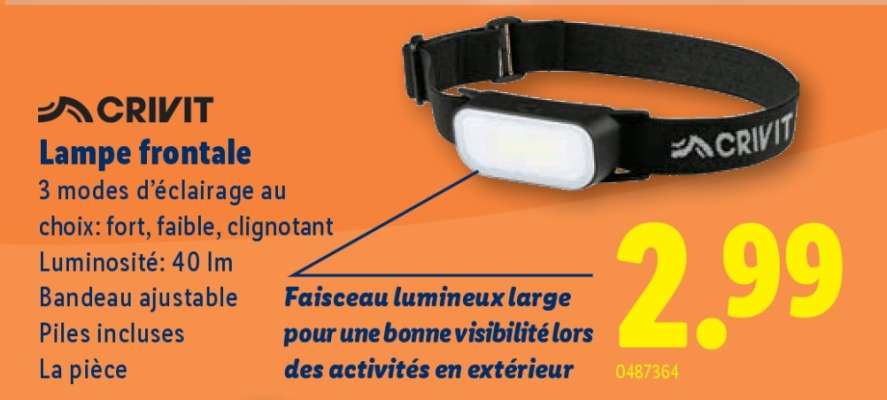 CRIVIT Lampe frontale
