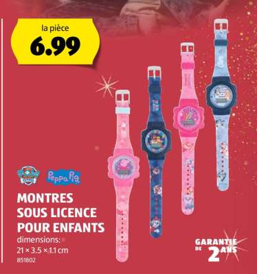 Montres sous licence pour enfants