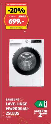 Samsung Lave-linge WW90DG6U-25LEU5