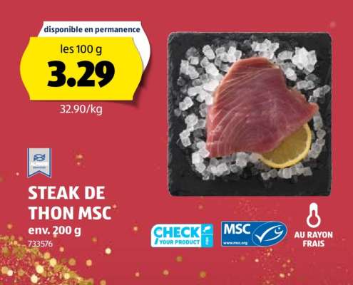 Steak de thon MSC