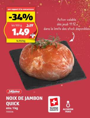 NOIX DE JAMBON QUICK