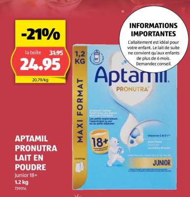 APTAMIL PRONUTRA LAIT EN POUDRE