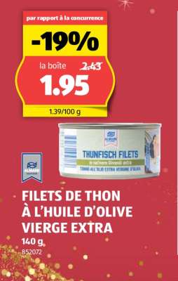 FILETS DE THON À L’HUILE D’OLIVE VIERGE EXTRA