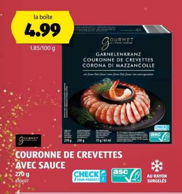 Couronne de Crevettes avec Sauce