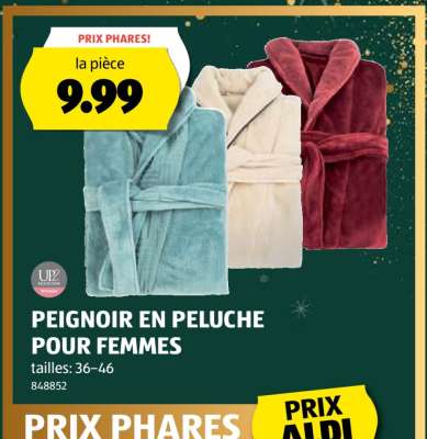 PEIGNOIR EN PELUCHE POUR FEMMES